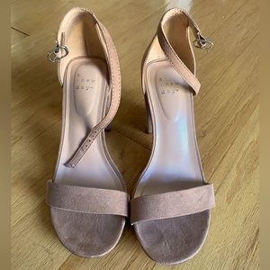A New Day from Target Suede Nude Block Heel, Size 7.5W